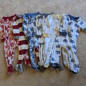Lot of 6 Burt's Bees Pajamas - 3-6mo
